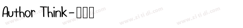 Author Think字体转换